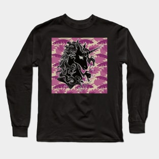 Black unicorn Long Sleeve T-Shirt